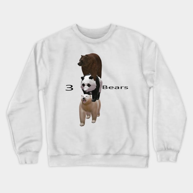 3 bears Crewneck Sweatshirt by Uberhunt Un-unique designs